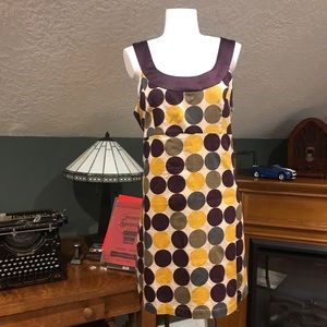 🎈Forever 21 Purple Gold Polka Dot Tie Dress L